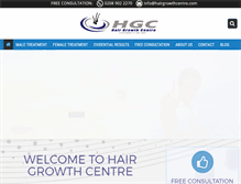 Tablet Screenshot of hairgrowthcentre.com